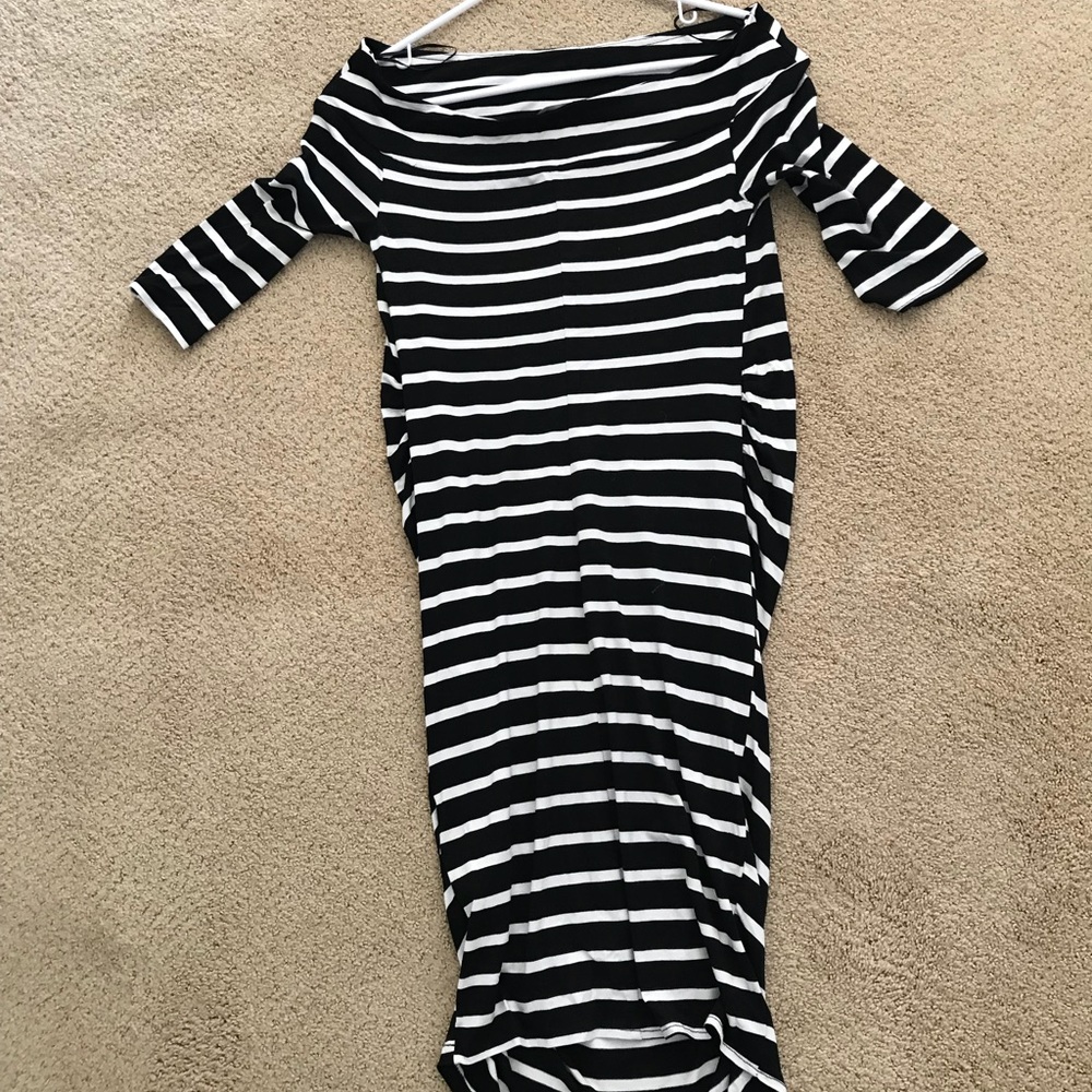 New Look Maternity striped boatneck dress.